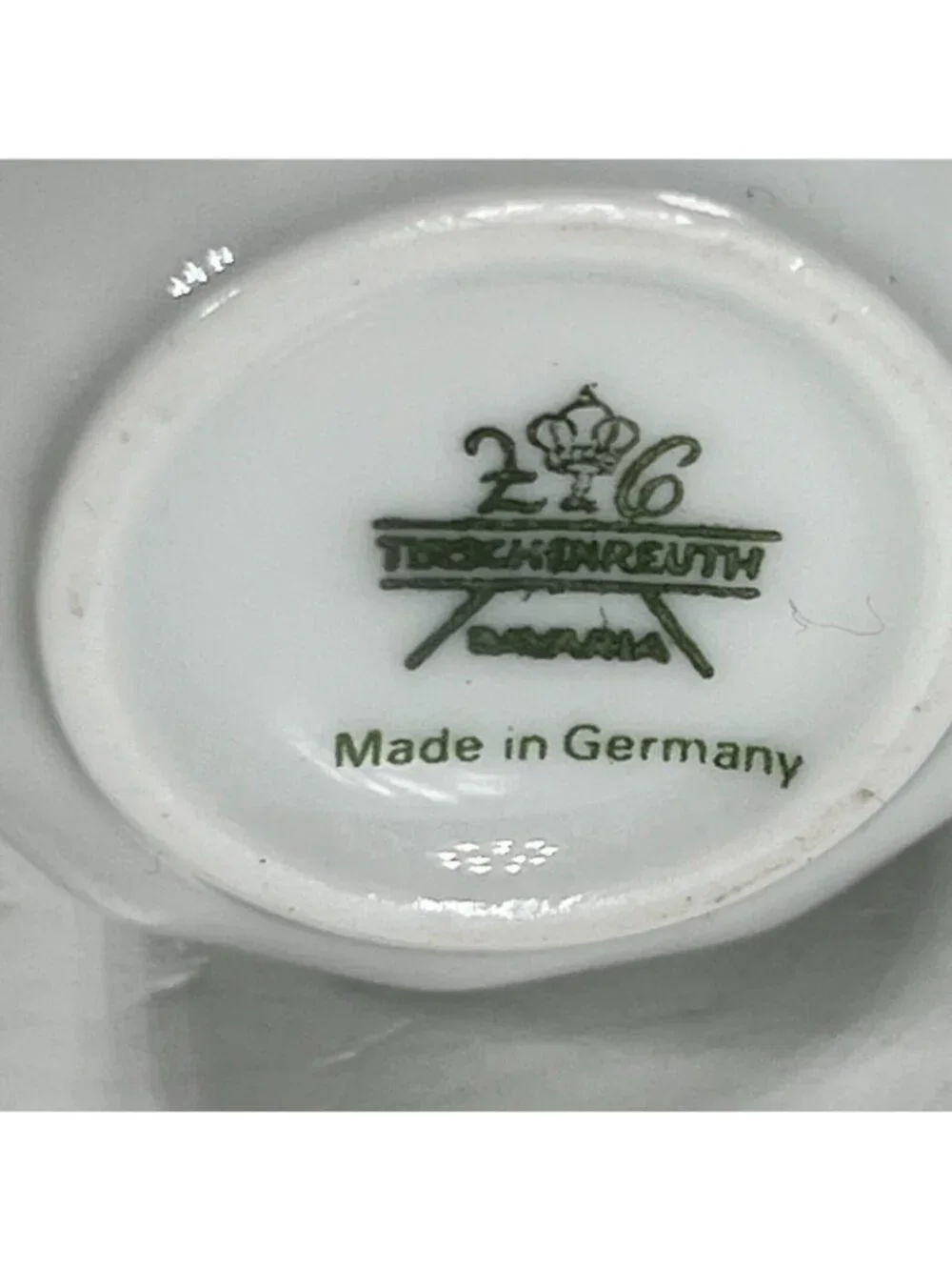 Vtg Tirschenreuth Bavaria PETITE ROSE Demitasse Coffee Cup Saucer Set Germany